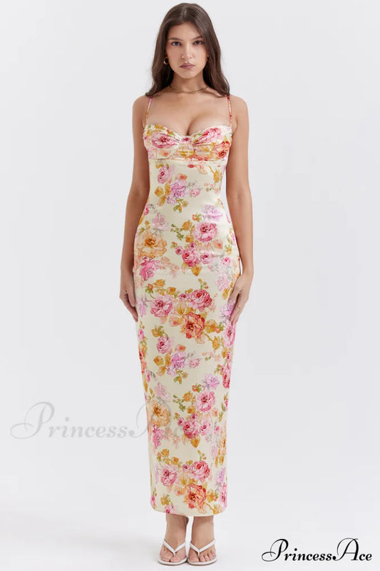 Josefina Ivory Floral Maxi Dress | Dress In Beauty