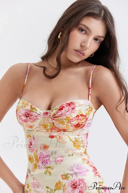 Josefina Ivory Stylish Floral Maxi Dress