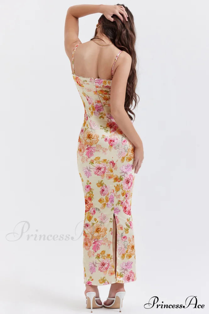 Josefina Ivory Stylish Floral Maxi Dress