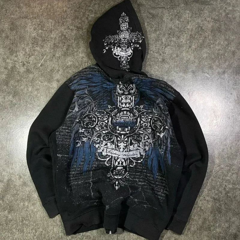 Kawaii Manga Streetwear Hoodie black 2 / S
