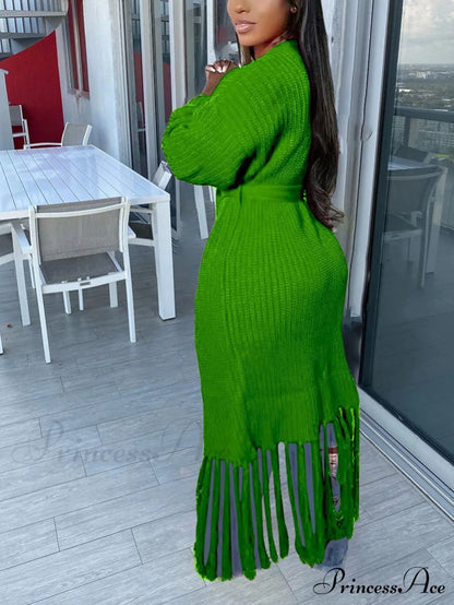 Knit Slit Graceful Turtleneck Sweaters Coats & Jackets