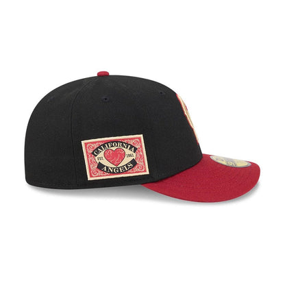 Pictured is this MLB Team Cards LA Angels 59FIFTY Fitted cap in black. 5