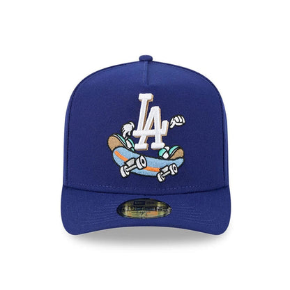 This is a LA Dodgers MLB Cartoon Dark Blue 59FIFTY A-Frame Fitted Cap 3