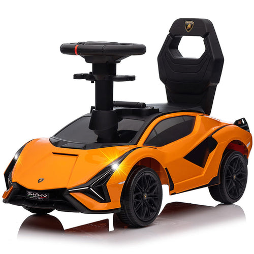 Lamborghini Sian Foot Baby Walker to Floor Push Pedal Ride On Car with Music and Lights