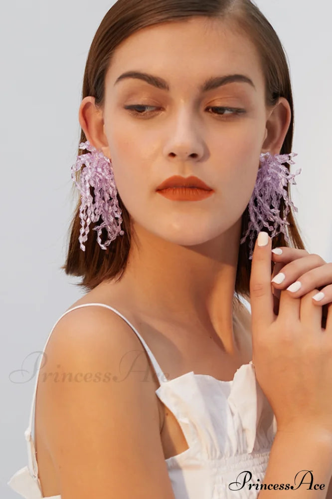 Lavender Elegant Diamond Earrings