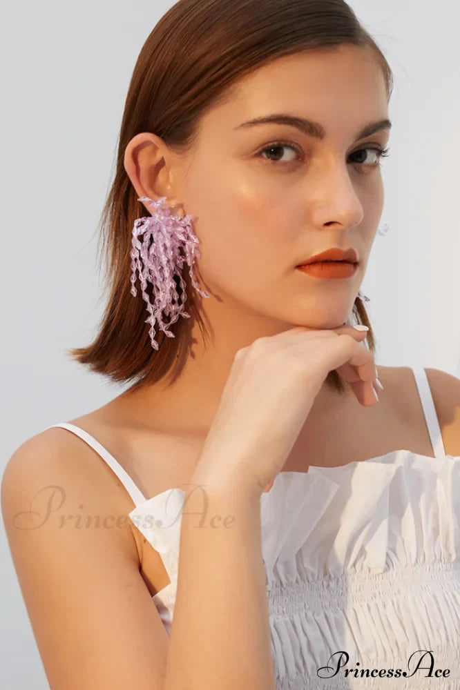 Lavender Elegant Diamond Earrings