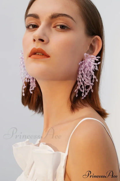 Lavender Elegant Diamond Earrings