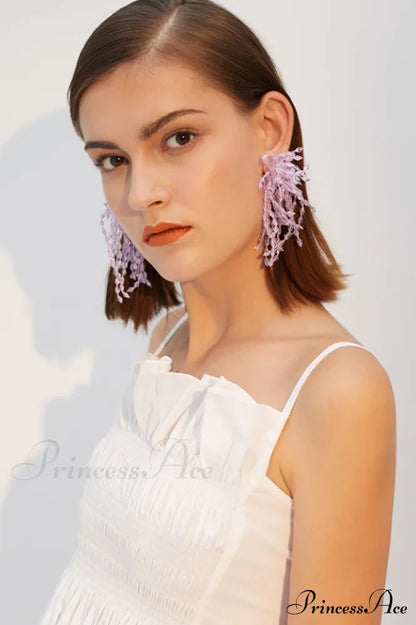 Lavender Elegant Diamond Earrings