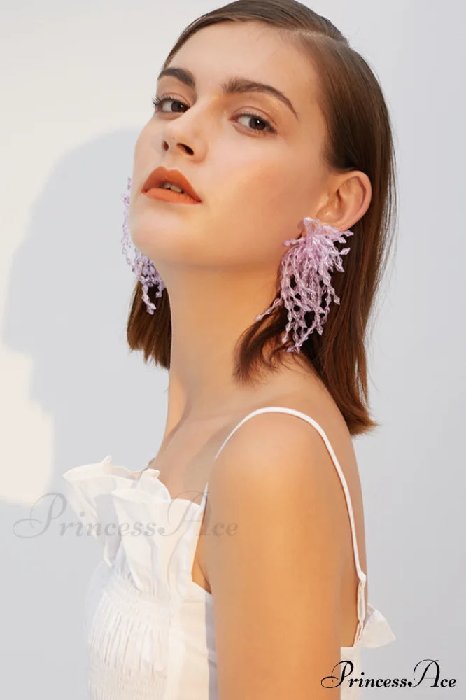 Lavender Elegant Diamond Earrings