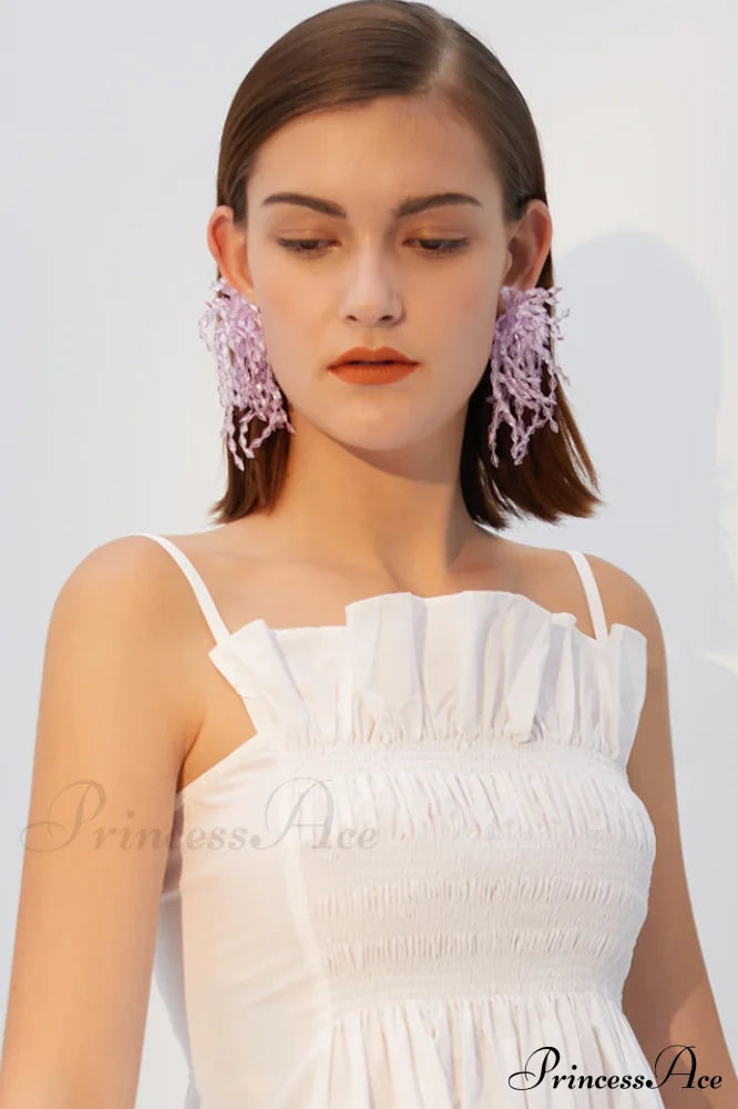 Lavender Elegant Diamond Earrings