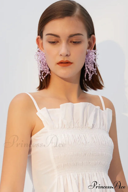 Lavender Elegant Diamond Earrings