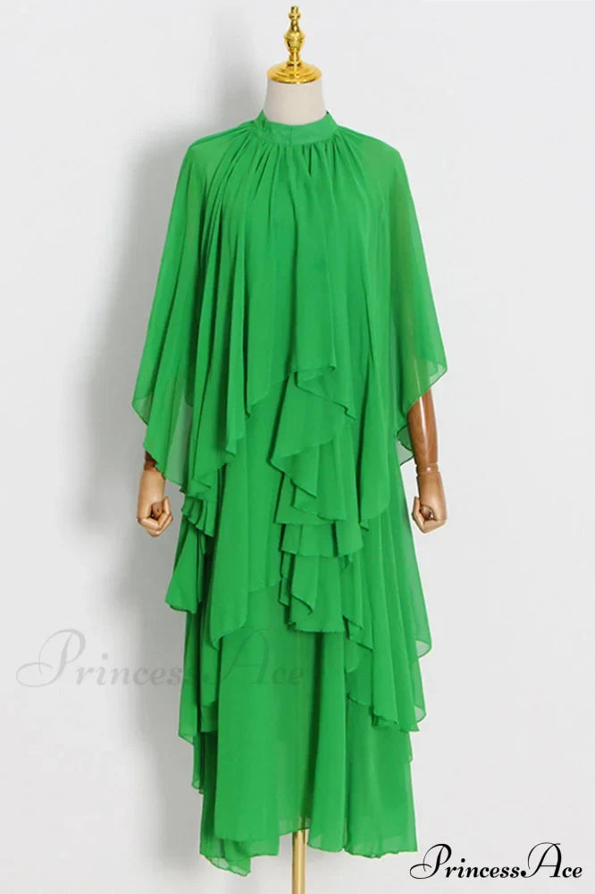 Layered Silk-Georgette Gown | Dress In Beauty