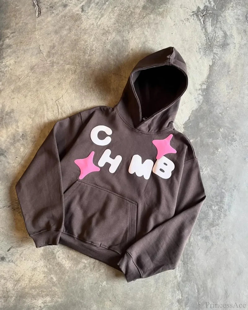 Letter Graphic Oversized Hoodie black 4 / S
