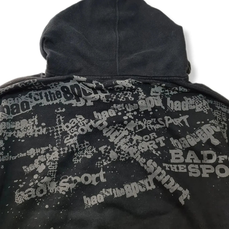Letter Graphic Zipper Hoodie