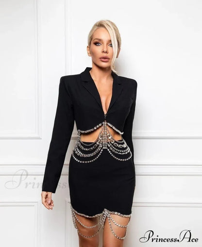 Lien Two Stylish Piece Set Black / M Outfit Sets