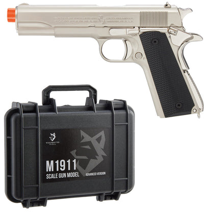 M1911 1:1.67 Scale- Silver - Wolfhound Tactical Miniature Pistol Model