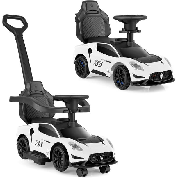 Maserati Push Car Pedal Ride On Car with Music and Lights, Licensed