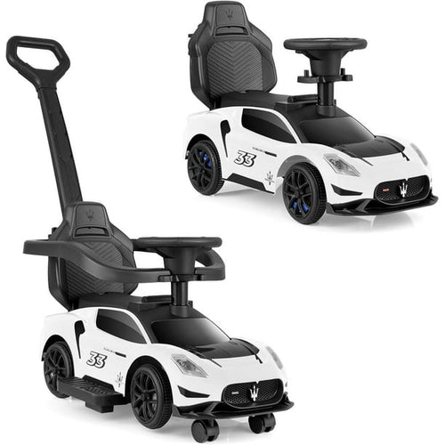 Maserati Push Car Pedal Ride On Car with Music and Lights, Licensed