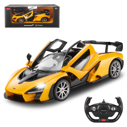 McLaren Senna RC Car 1/14 Scale Licensed Remote Control Toy Car with Open Doors and Working Lights by Rastar