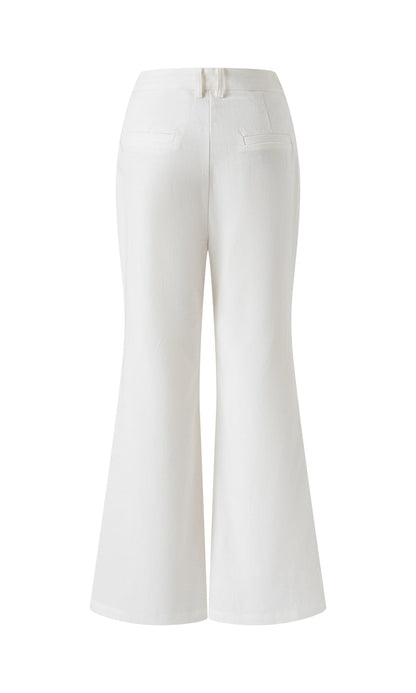Mid-rise flared pants