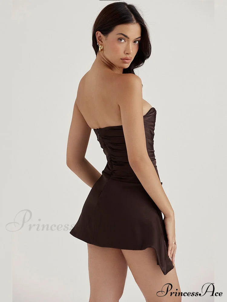 Mini Silk Satin Birthday Modern Holiday Night Date Party Dress