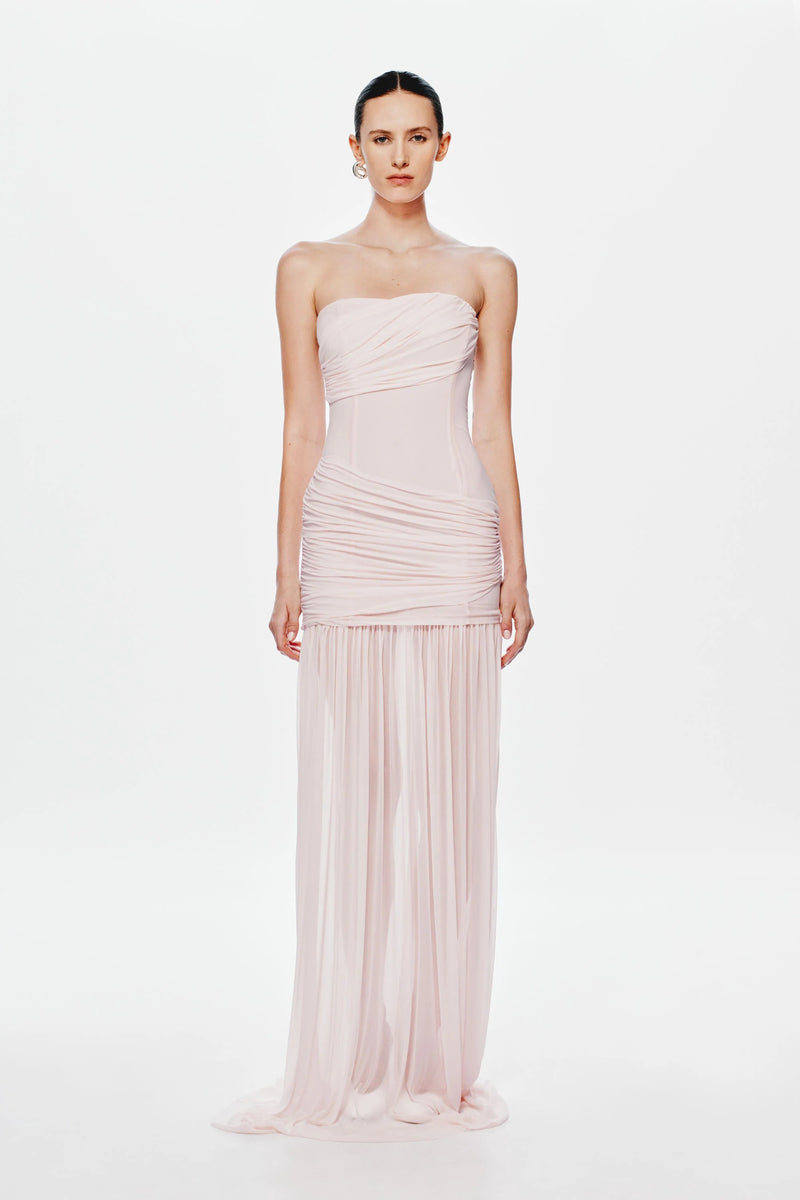 Misha Ember Wrapped Maxi Dress - Dusty Pink