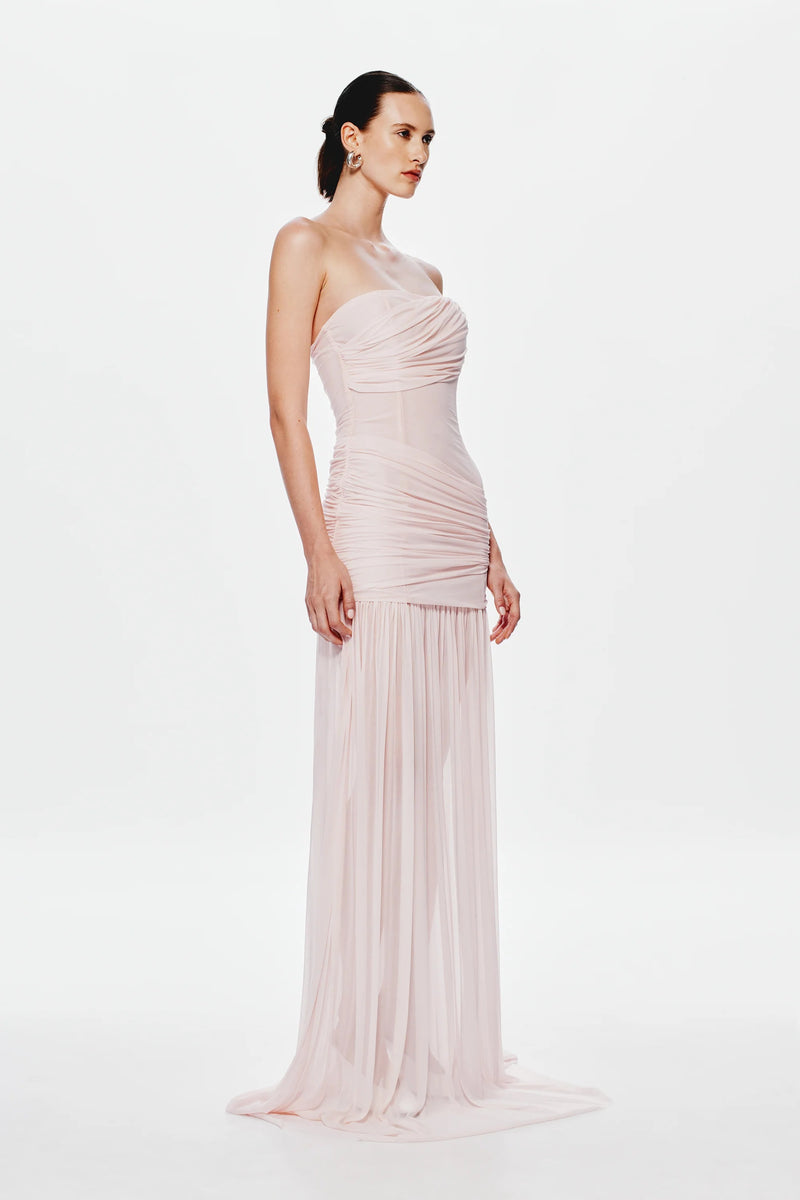 Misha Ember Wrapped Maxi Dress - Dusty Pink