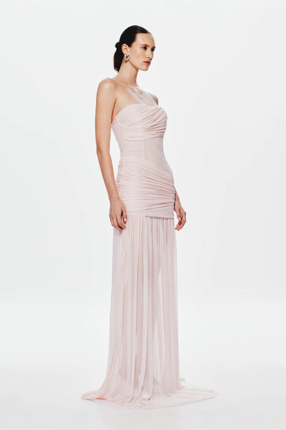 Misha Ember Wrapped Maxi Dress - Dusty Pink