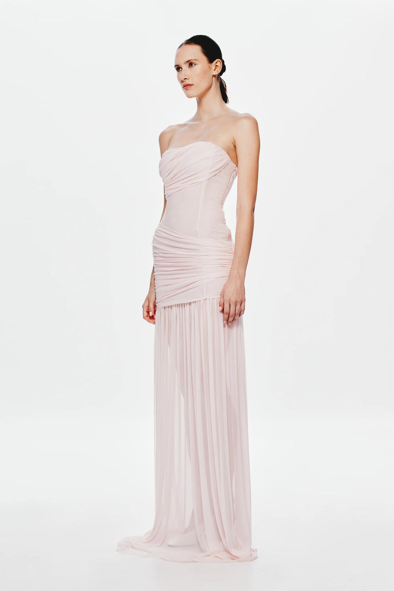 Misha Ember Wrapped Maxi Dress - Dusty Pink