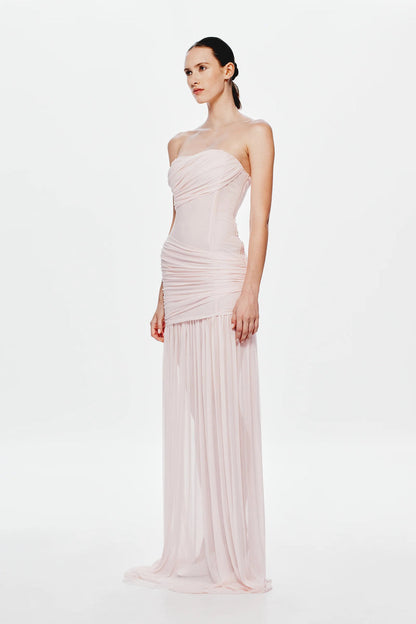 Misha Ember Wrapped Maxi Dress - Dusty Pink