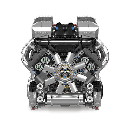 Mould King 8.0L W16 Quad Turbo Engine - 2024Pcs