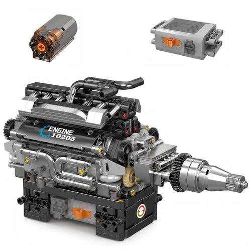 Mould King V12 Engine Building Blocks Luxury Car Engine Model kit 12-Cylinder Engine Building Engineering Toys for Adults (733+PCS)