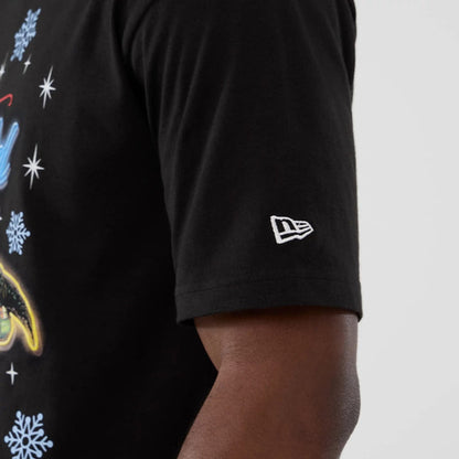 The Male model is wearing National Lampoon's Christmas Vacation Lifestyle Graphic Black T-Shirt 5