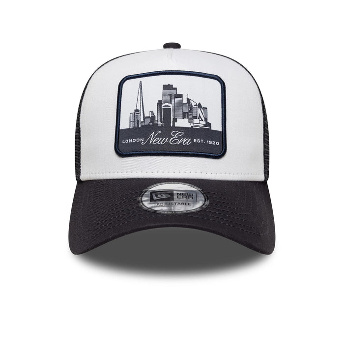 This is a New Era London Navy 9FORTY A-Frame Trucker Adjustable Cap 2