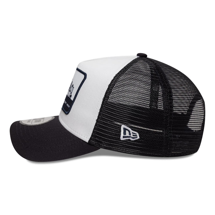 This is a New Era London Navy 9FORTY A-Frame Trucker Adjustable Cap 4