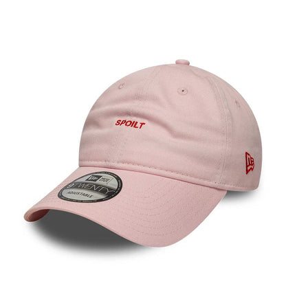 This is a  New Era Slogan Spoilt Pastel Pink 9TWENTY Adjustable Cap 1