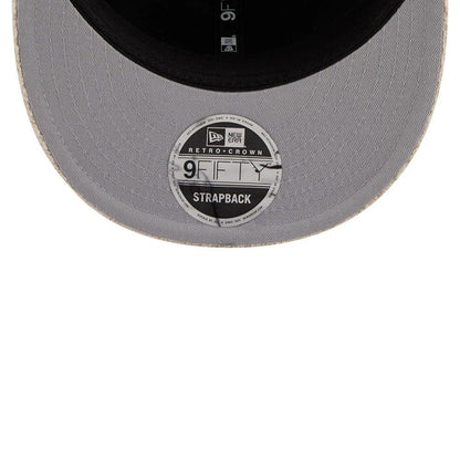 This is a  New Era Waffle Knit Light Beige Retro Crown 9FIFTY Adjustable Cap 2