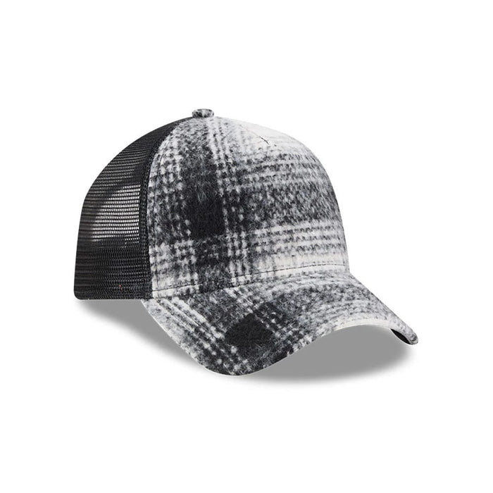 Pictured is this New Era 9FORTY A-Frame Trucker cap in white. 4
