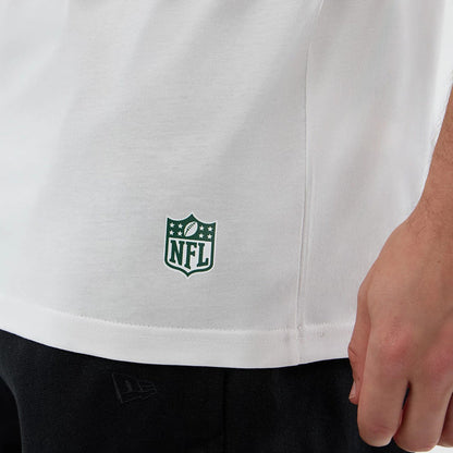 The Male model is wearing New York Jets NFL International Series Games White Oversized T-Shirt 7