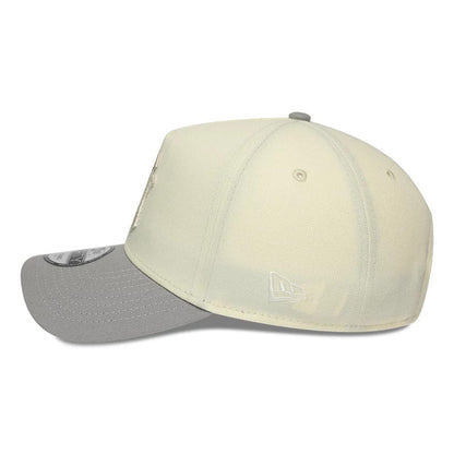 Pictured is this MLB Cooperstown New York Yankees 9FORTY A-Frame cap in white & grey. 5