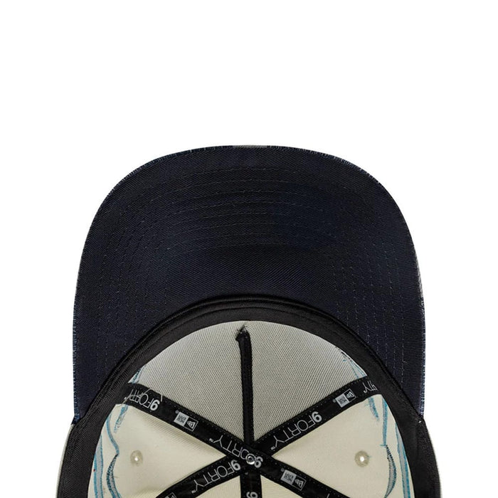 Pictured is this MLB Flame New York Yankees 9FORTY A-Frame cap in Cream. 2