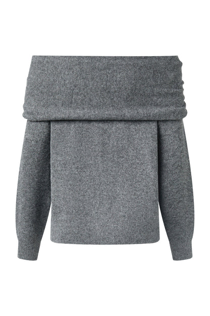 Off shoulder wool sweater
