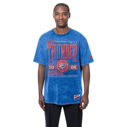 The model is wearing this NBA Oklahoma City Thunder T-Shirt in blue. 5