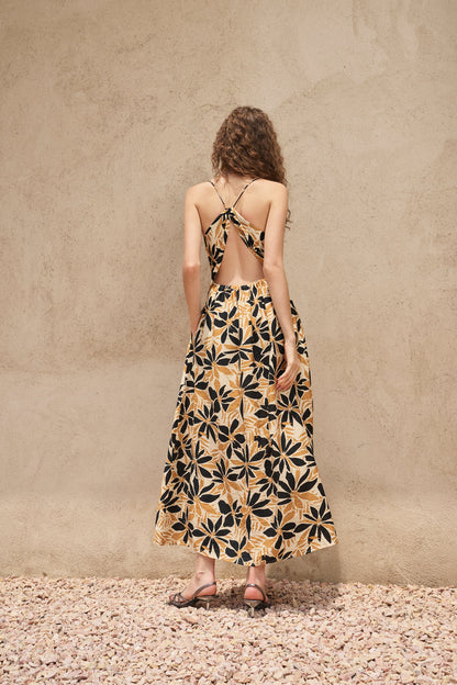 Open back floral dress