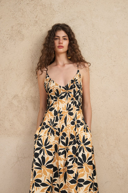 Open back floral dress