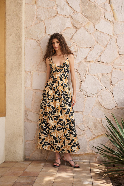 Open back floral dress