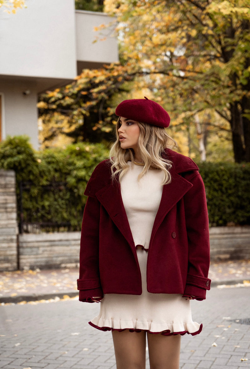 PALLTO E SHKURTER BURGUNDY