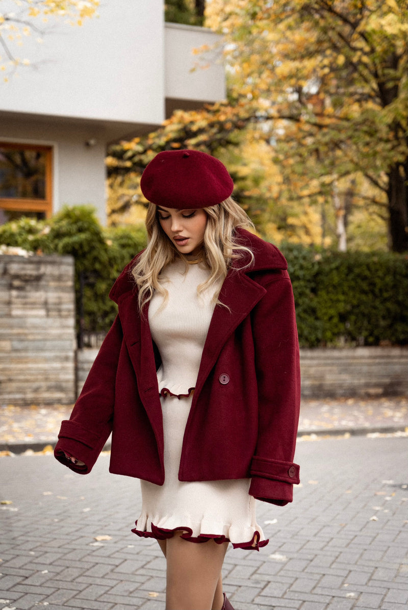 PALLTO E SHKURTER BURGUNDY