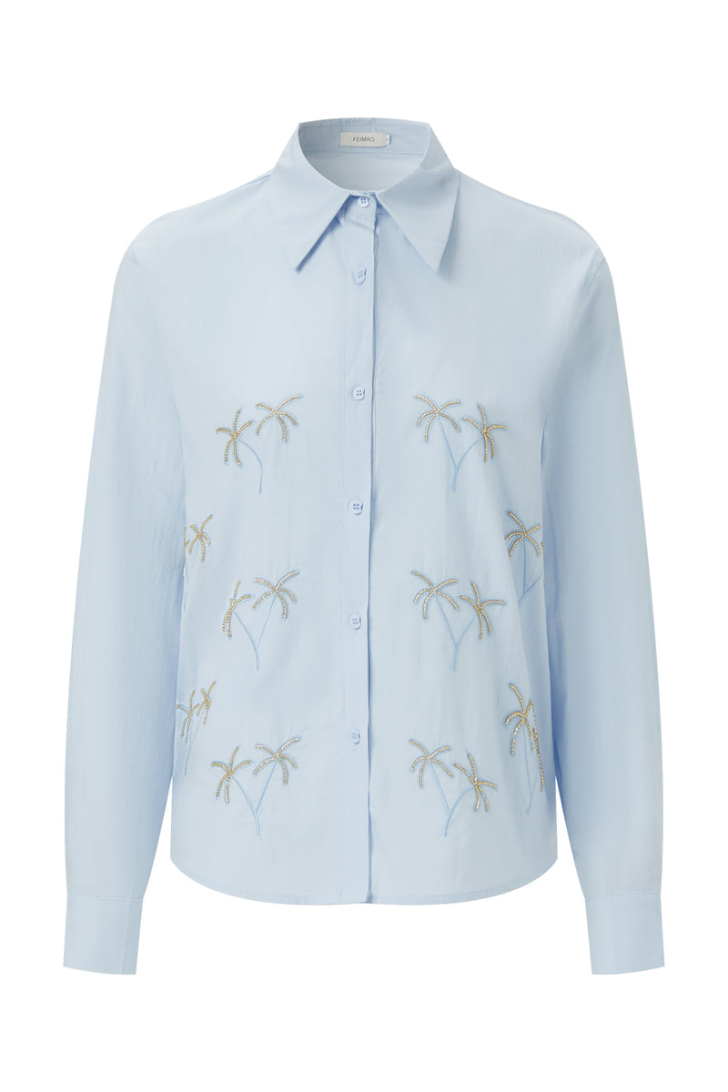 Palm embroidered shirt