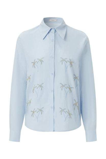 Palm embroidered shirt